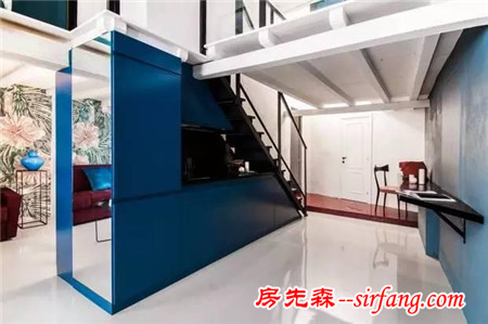 遇到烂户型怎么破？看他如何利用夸张色彩演绎个性loft家