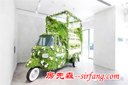 植物墙打造的花车，诠释空间与立体花园艺术的完美结合...