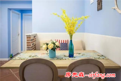 上海装修-优雅美式两居室，邂逅清爽与纯净