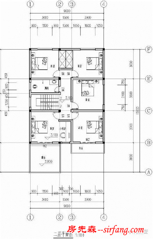 9x15两层半带小院和耳房的户型,最适合农村修建了