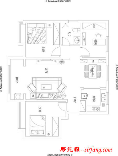 青岛装修清华园106平8.6万全新演绎新中式