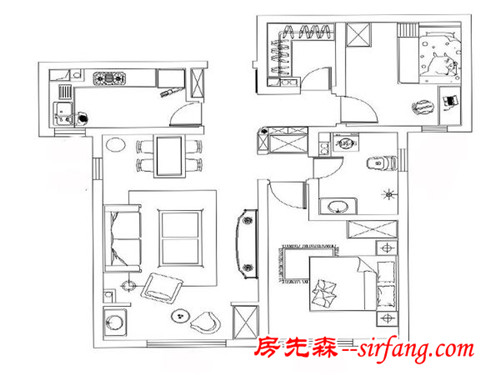 湖山美地89平装修方案，简单极好