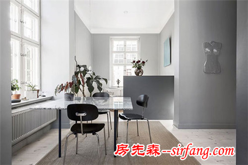 瑞典黑白灰公寓 安靜得像一部默片
