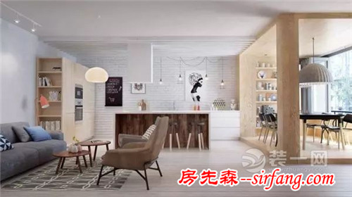 東營裝修公司帶來開放式低彩度公寓 給你需要的溫暖
