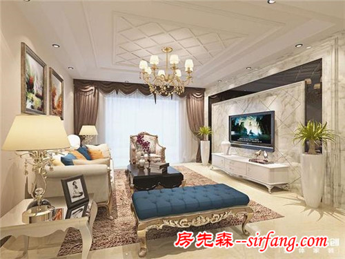 綠城誠(chéng)園小區(qū)140平歐式風(fēng)格裝修效果圖