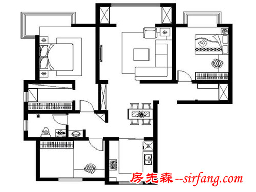 浮山后小区137平二手房翻新
