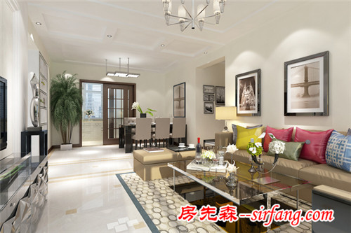 中海三期御城90平方案，时尚温暖的家庭装修
