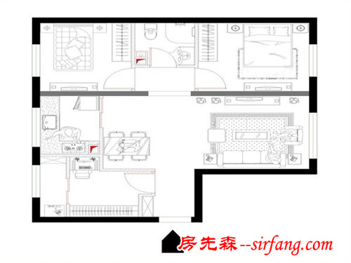 中信城80平小户型装修方案，空间利用到极致