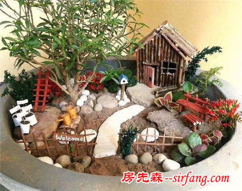 創(chuàng)意微世界，“迷你花園”微型景觀漂亮花園庭院！