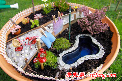 創(chuàng)意微世界，“迷你花園”微型景觀漂亮花園庭院！