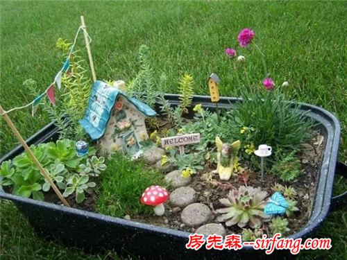 創(chuàng)意微世界，“迷你花園”微型景觀漂亮花園庭院！
