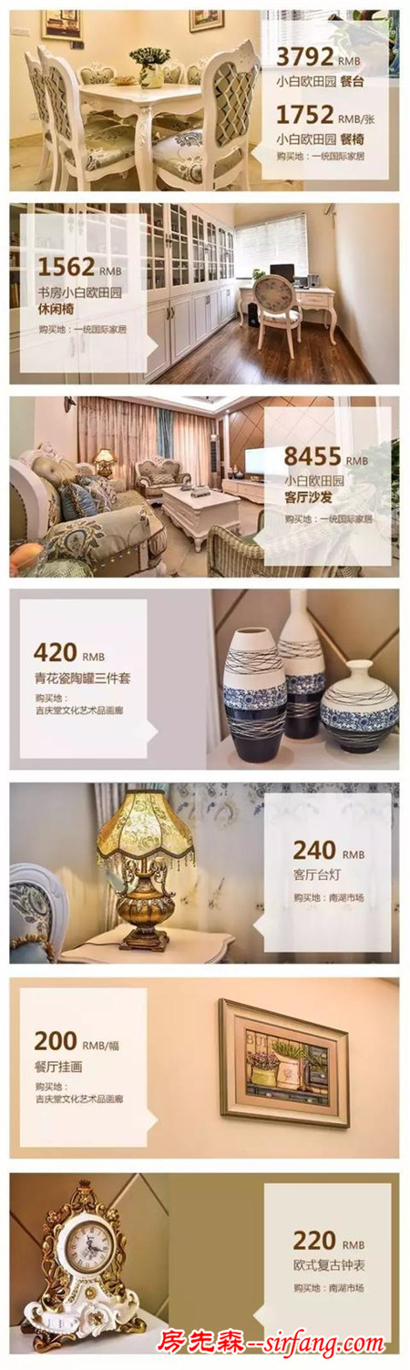 110平简欧风格大气奢华新家，美极了！