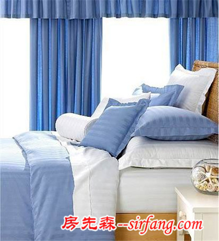 七款夏季清凉蓝色床品 打造水漾卧室