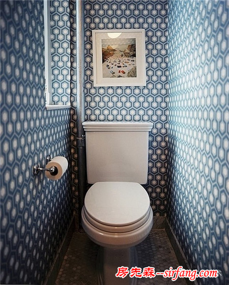 20款创意墙纸，小盥洗室的华丽大变身