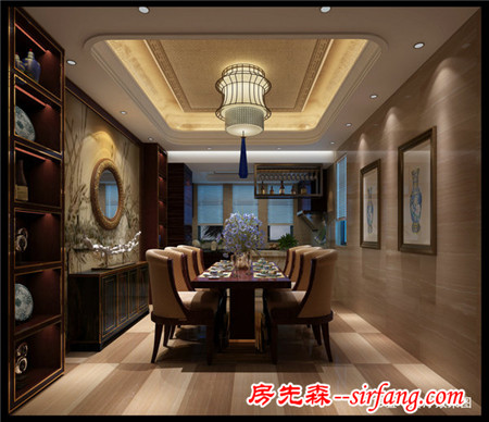 贵阳中铁生态城别墅装修，娱乐影音室中式风格设计