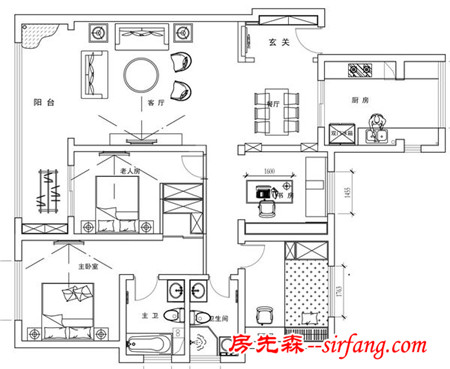 大师之作获奖作品，保利叶公馆157平装修方案