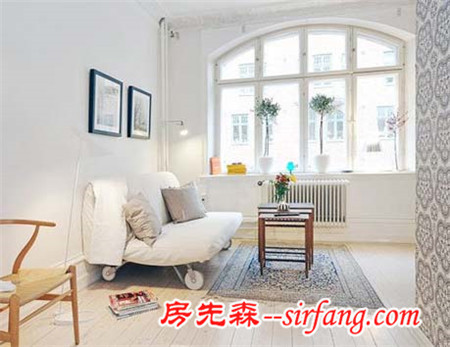 60平米简约纯白小户型公寓 生活竟是如此多娇！