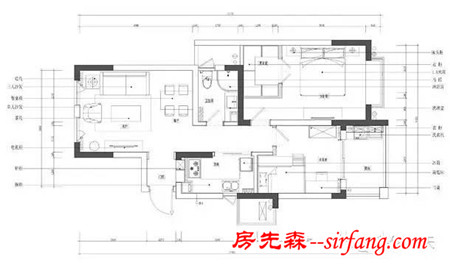 89平简美两室 全屋地砖壁纸 阳台小花园