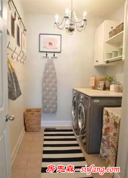 原来洗衣机放阳台，方便又美观，还能多出一个柜子！