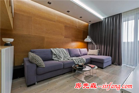 84㎡現代風，好一個電視背景墻！