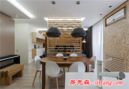 84㎡現代風，好一個電視背景墻！