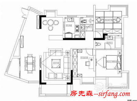 120平米装修：把大户型打扮得不显空洞可是技术活