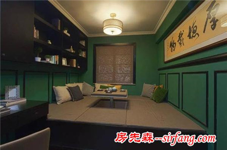 房子同時(shí)出現(xiàn)素雅和大綠兩個(gè)色系，看似沖突其實(shí)不