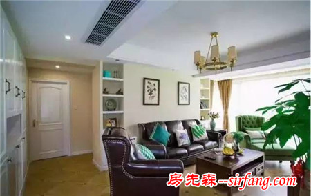 美式小清新119㎡裝修樣板房 三室兩廳滿滿是幸福