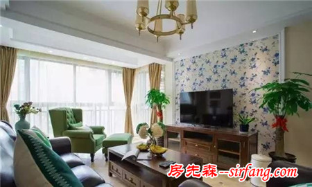 美式小清新119㎡裝修樣板房 三室兩廳滿滿是幸福
