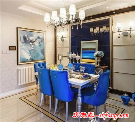 蓝色浪漫：90平两居室，40万奢华装修