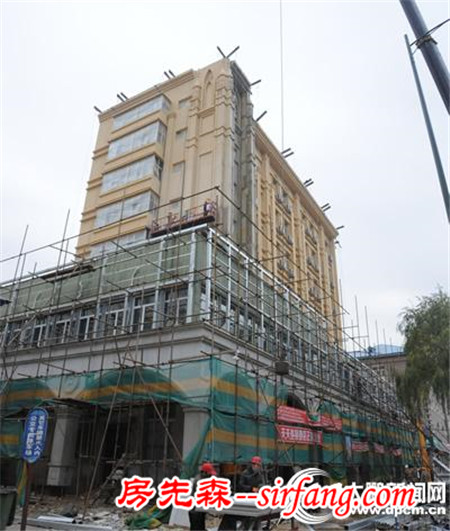 光华街立面改造工程加速推进