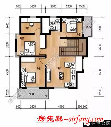 10.1X11.3米农村方正户型自建房，经济实用