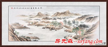 客厅沙发背景墙山水画 让意境装点你的家