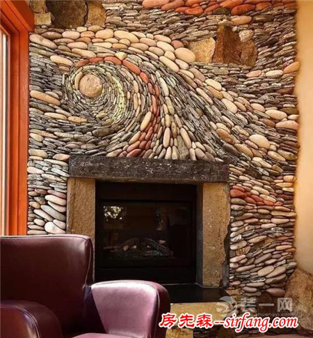 纯自然元素打造的 家庭装修中石头墙面设计酷爆了