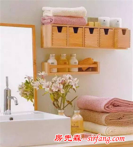 卫浴间收纳这样设计 既美观又实用