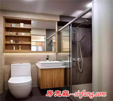 卫浴间收纳这样设计 既美观又实用