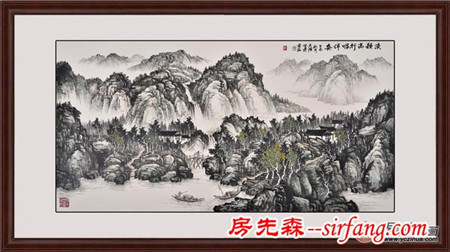 客厅沙发背景墙山水画 让意境装点你的家