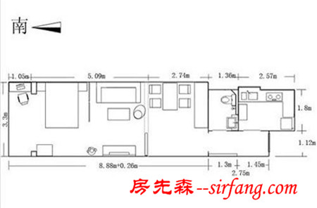 婆婆给了2万块 巧媳妇用来翻新57平筒子间