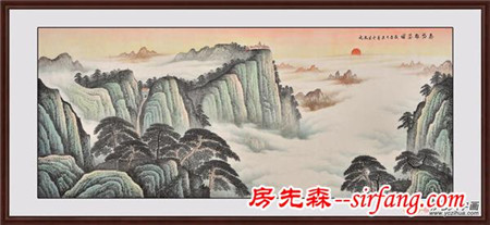 适合挂在客厅里的字画 有山有水更显品味内涵