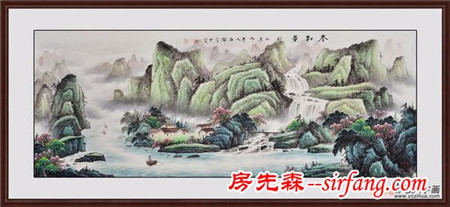 适合挂在客厅里的字画 有山有水更显品味内涵