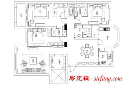 160平浪漫温柔的美式空间 演绎公主情怀