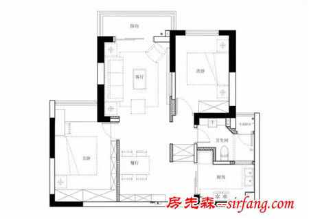 单身女青年的80㎡闺房 充满阳光和质感