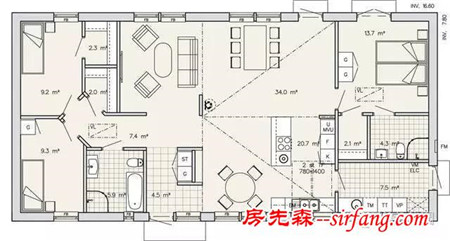 2套占地130平的平层别墅，25万造好实用接地气