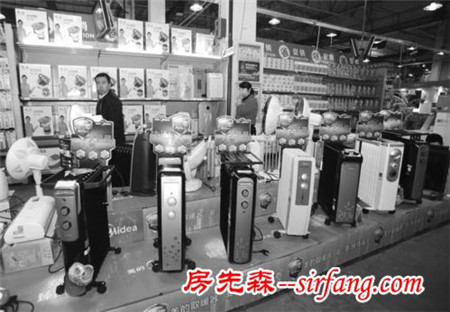 省城家電市場里各種電暖器成熱銷產(chǎn)品