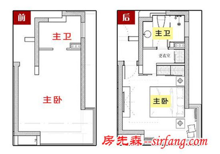 142平新房败笔主卫正对床位? 神来衣柜完美修正