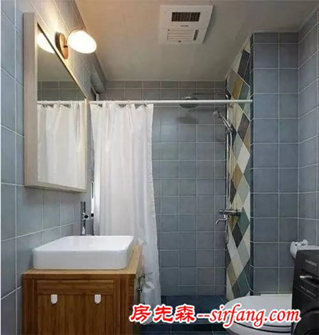 92平兩居室，木格屏風(fēng)化解入戶門正對(duì)衛(wèi)生間門