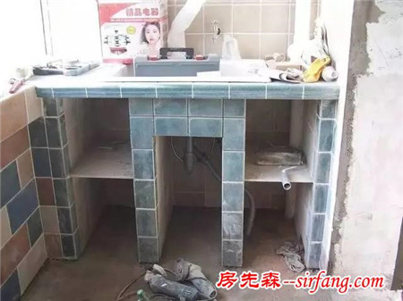 砖砌厨柜和砖砌洗衣池，现在很流行，不砌一个太可惜