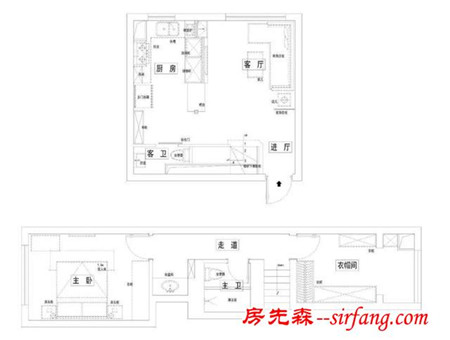 80平现代北欧风小跃层 实用小亮点