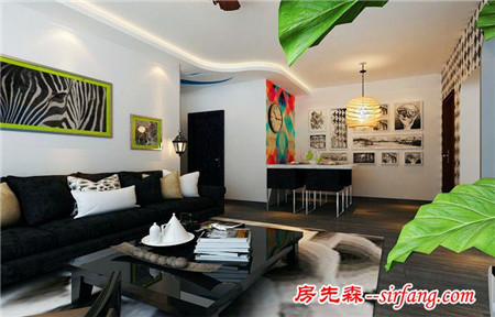 國(guó)瑞城小公寓70平米時(shí)尚兩居現(xiàn)代簡(jiǎn)約裝修效果圖