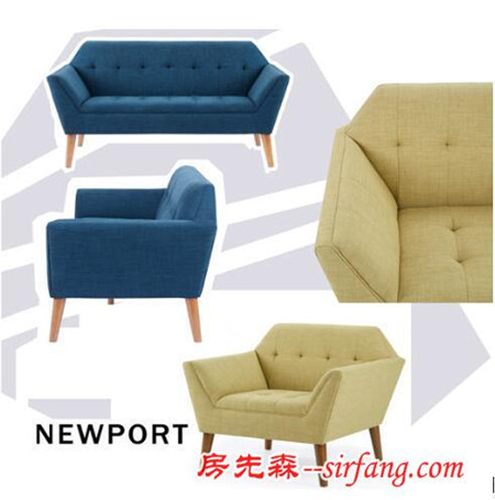 来自INKIVY的撞色体验 有腔调的Newport沙发